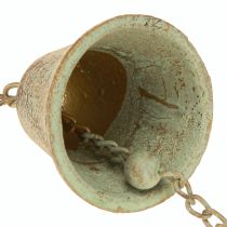 kohteita Metallinen tuulikello sydän- ja kellopuutarhakoristeella antiikki 72cm