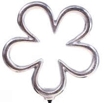 kohteita Metallinen kukkakoriste hopeamusta pöytäkoristejousi H36cm