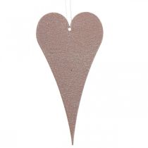 Ripustettavat deco-sydämet ripustettaviksi oranssi/violetti 15cm 6kpl