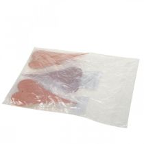 kohteita Riippuvat koristesydämet ripustettavaksi oranssi/violetti 15cm 6 kpl