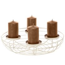 kohteita Pyöreä adventtiseppeleen kynttilänjalka neljälle teekynttilälle tai kynttilälle, 35 cm