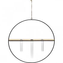 kohteita Deco rengas lasien ripustamiseen Metalli Musta Ø35cm