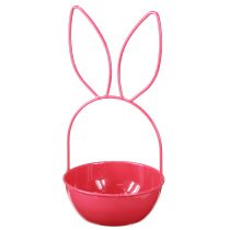 kohteita Pääsiäisruukku, koriste, kani, metallikori sisä-/ulkokäyttöön, 33 cm