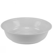 kohteita Metalli kulho valkoinen kulho emali look Ø25cm H7cm