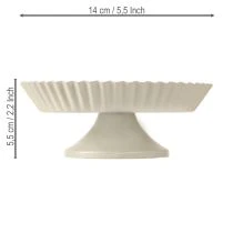 kohteita Metallilevy harmaa koristelautanen jalustalla Ø14cm 2 kpl