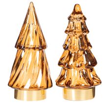 kohteita Lasinen Joulukuusen LED-koriste Sisäkäyttöön, Paristokäyttöinen, 13 cm, 2 kpl