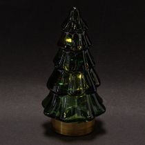 kohteita Lasinen joulukuusi LED-valoilla, pöytäkoriste, joulu, 13 cm, 2 kpl