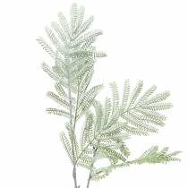 Koristeellinen oksa mimosanvihreä huurreefekti 63cm