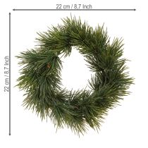 kohteita Mini adventtiseppele, keinotekoinen, kuten aidot männynneulaset Ø22cm