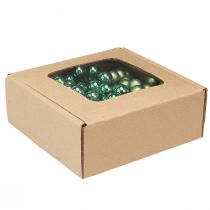kohteita Mini joulukuusipallot lasilangalla vihreä Ø1,5cm 140 kpl