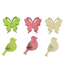 kohteita Mini puinen pentue koriste 2cm pastelli asst. 144 kpl