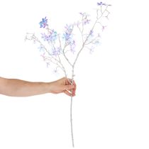 kohteita Keinotekoinen kukkiva oksa hohtavilla kukilla, 80 cm