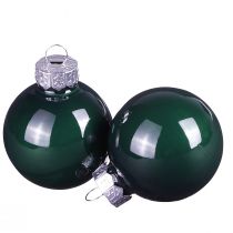 kohteita Mini joulupallot lasinvihreä emali Ø3cm 22 kpl