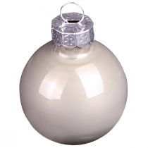 kohteita Mini joulupallot lasinvihreä helmiäisenharmaa Ø3cm 22 kpl