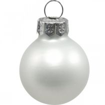 kohteita Mini joulupallot lasi valkoinen kiiltävä/matta Ø2,5cm 24p