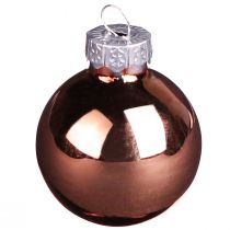 kohteita Mini joulupallot hopea aprikoosi lasi Ø3cm 22 kpl