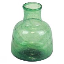 Mini lasimaljakko kukkamaljakko vihreä Ø8,5cm K11cm