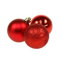 Mini joulupallo punainen Ø3cm 14kpl