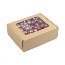 kohteita Mini joulupallot lankalasi viininpunainen pinkki Ø2cm 140kpl