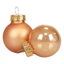 kohteita Mini joulupallot lasi aprikoosikiilto/matta Ø2,5cm 20 kpl