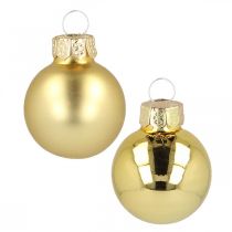 kohteita Mini joulupallot lasi kultaa Ø2,5cm 24 kpl