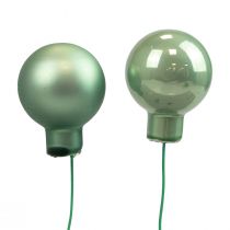 Mini joulupallot lasilangalla vihreä Ø2,5cm 140kpl