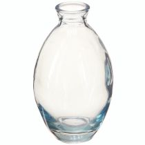 kohteita Minimaljakot, sipulimaiset koristemaljakot, lasia, sinistä sävytettyä, korkeus 12 cm, 6 kpl