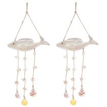 kohteita Mobile Maritime Puiset kalankuoret Natural White L20cm 2kpl