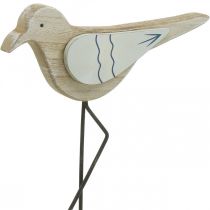 kohteita Merikoristelu, deco-lokki puusta, nuhjuinen chic, sininen ja valkoinen H32cm