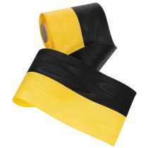kohteita Moiré-seppelenauha 150 mm kelta-musta - surunauha, vyö, koriste, klubinauha - 25 m rulla
