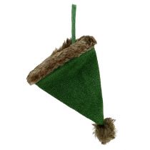 kohteita Hattu turkisreunuksella ripustettavaksi 28 cm vihreänä