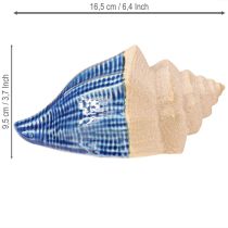 kohteita Shell Decoration Maritime Ceramic Blue beige 16,5×11×9,5cm 2 kpl