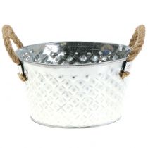 kohteita Sinkkikulho koristeellinen metallikulho köysikahvalla Ø22cm H12cm