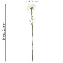 kohteita Keinotekoinen neilikka varren kanssa kimppuihin ja seppeleisiin, 56 cm, 8 kpl