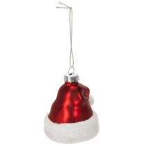 kohteita Joulupallo Joulupukin hattu lasia 8cm 6kpl