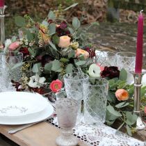 kohteita Plug-in materiaali pöytäkoriste kukka vaahto musta 48cm 4 kpl