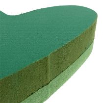 kohteita Plug-in materiaali sydän kukkainen vaahtomuovi vihreä 24cm x 25cm 2 kpl