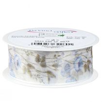 kohteita Organza nauha kukkia sininen koristenauha organza kangas 40mm 15m