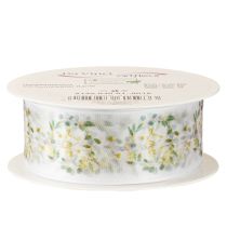 kohteita Organzanauha hääkoristeluun “Rakkaus” valkoinen 40mm 15m