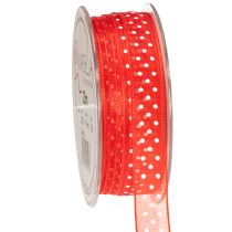 kohteita Pilkullinen nauha monipuoliseen lahjapaketointiin sesongin mukaan, 1,5 cm leveä, 20 m pitkä