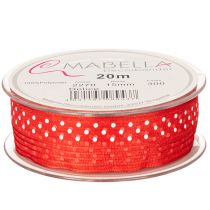 kohteita Pilkullinen nauha monipuoliseen lahjapaketointiin sesongin mukaan, 1,5 cm leveä, 20 m pitkä