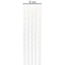 kohteita Organzanauha raidoilla, lahjanauha, valkoinen, 15 mm, 20 m