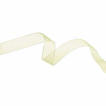 Organza nauha vihreä lahja nauha reunus limen vihreä 15mm 50m