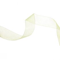 Organza nauha vihreä lahja nauha reunus limen vihreä 25mm 50m