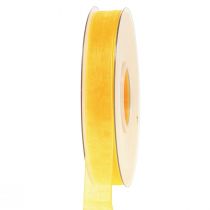kohteita Organza nauha lahjanauha keltainen nauha helma 15mm 50m