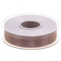 kohteita Organza nauha lahja nauha beige nauha helmedge taupe 25mm 50m