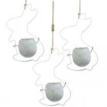 kohteita Pääsiäiskoristeet ripustettavaksi, kanin koristelu munalla, pääsiäismuna istutukseen Valkoinen H24,5cm 3kpl