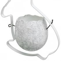 kohteita Pääsiäiskoristeet ripustettavaksi, kanin koristelu munalla, pääsiäismuna istutukseen Valkoinen H24,5cm 3kpl