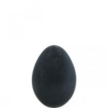 Pääsiäismuna koristelu muna musta muovi flokoitu 20cm