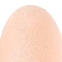kohteita Pääsiäismunat Flocked in Peach Brown White K6cm 24kpl